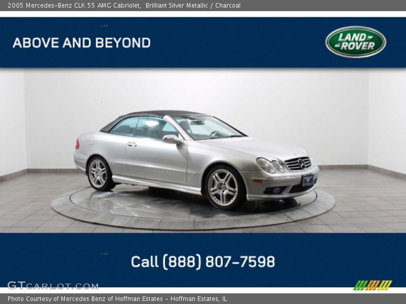 Brilliant Silver Metallic / Charcoal 2005 Mercedes-Benz CLK 55 AMG Cabriolet