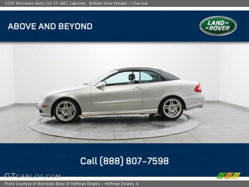 Brilliant Silver Metallic / Charcoal 2005 Mercedes-Benz CLK 55 AMG Cabriolet