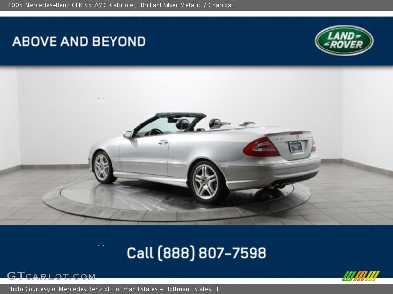 Brilliant Silver Metallic / Charcoal 2005 Mercedes-Benz CLK 55 AMG Cabriolet