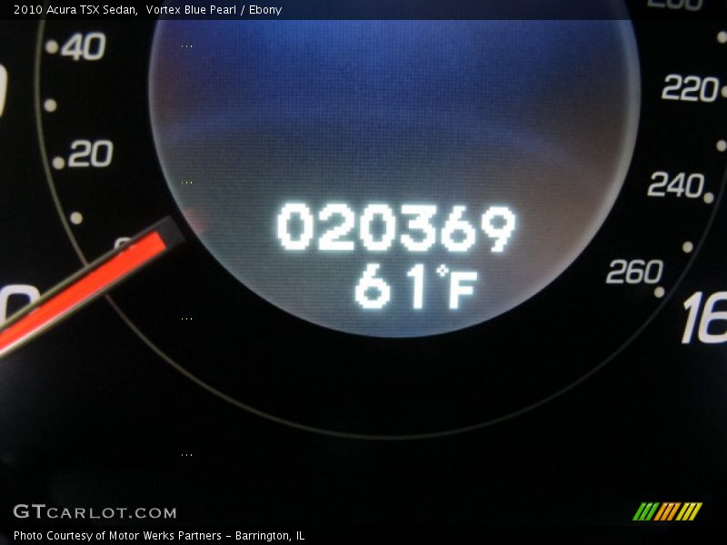 Vortex Blue Pearl / Ebony 2010 Acura TSX Sedan