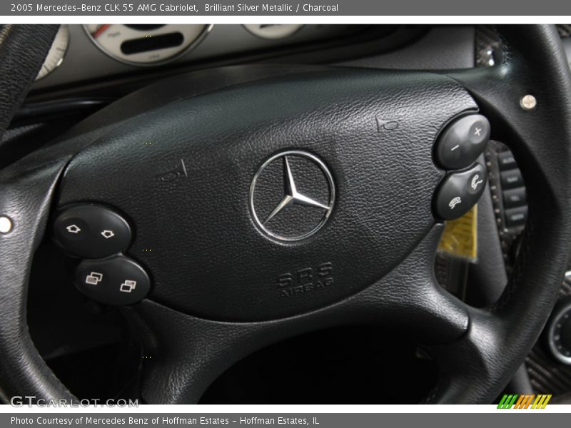 Brilliant Silver Metallic / Charcoal 2005 Mercedes-Benz CLK 55 AMG Cabriolet