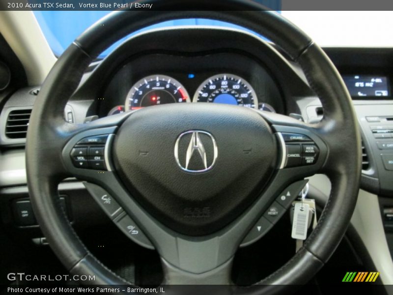 Vortex Blue Pearl / Ebony 2010 Acura TSX Sedan