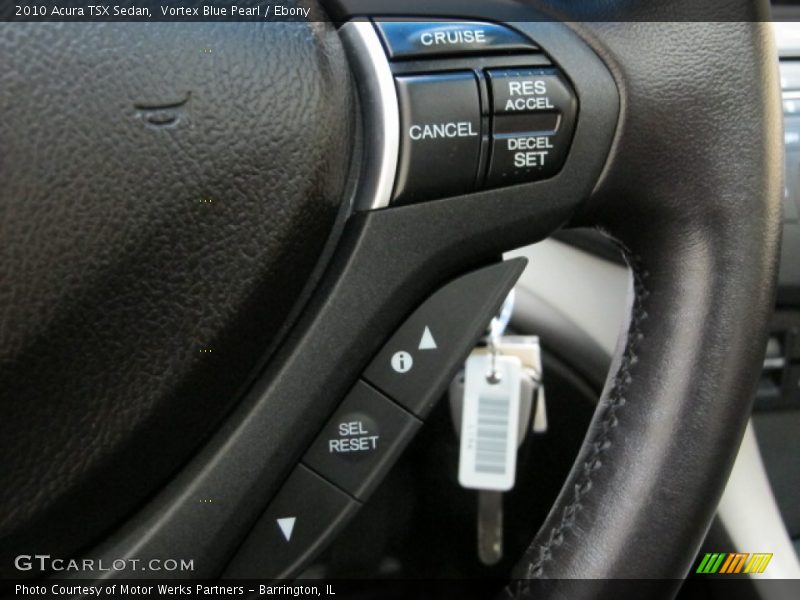 Vortex Blue Pearl / Ebony 2010 Acura TSX Sedan