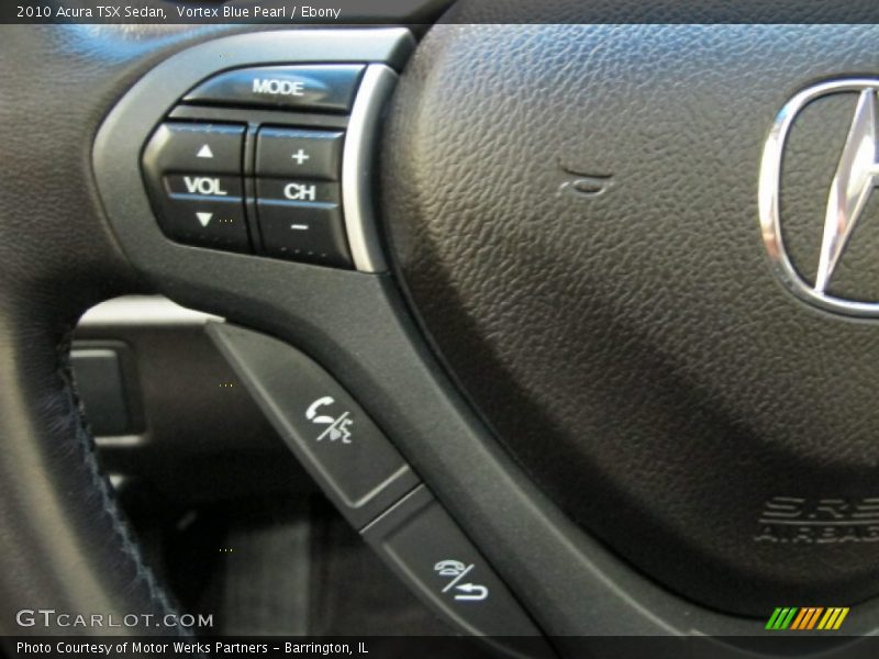 Vortex Blue Pearl / Ebony 2010 Acura TSX Sedan