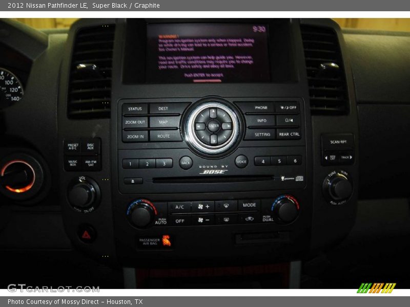 Super Black / Graphite 2012 Nissan Pathfinder LE