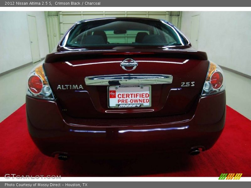 Crimson Black / Charcoal 2012 Nissan Altima 2.5 S