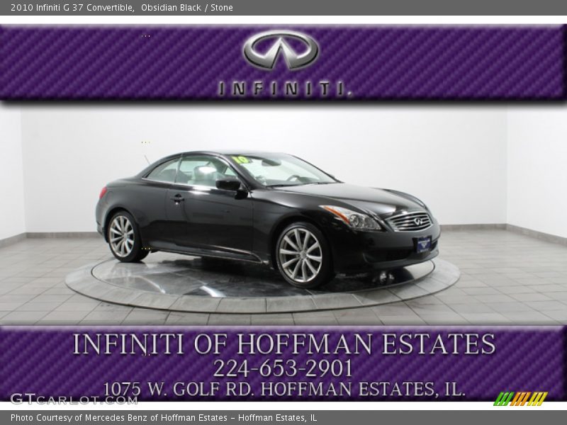 Obsidian Black / Stone 2010 Infiniti G 37 Convertible