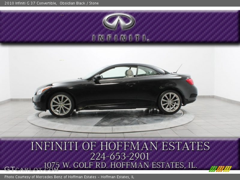 Obsidian Black / Stone 2010 Infiniti G 37 Convertible