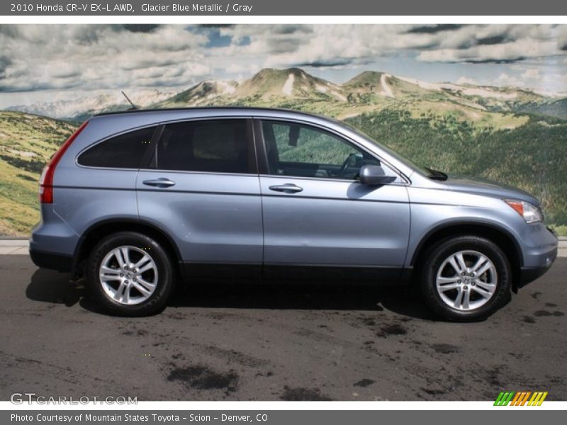 Glacier Blue Metallic / Gray 2010 Honda CR-V EX-L AWD