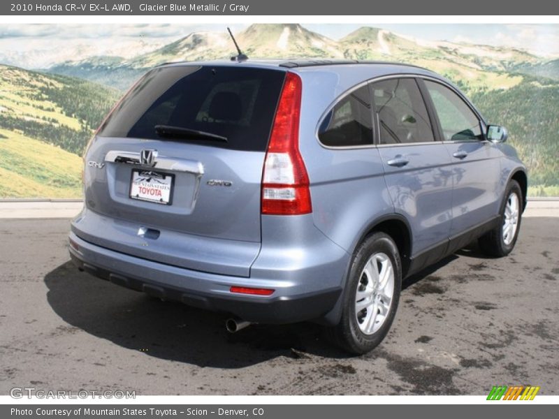 Glacier Blue Metallic / Gray 2010 Honda CR-V EX-L AWD