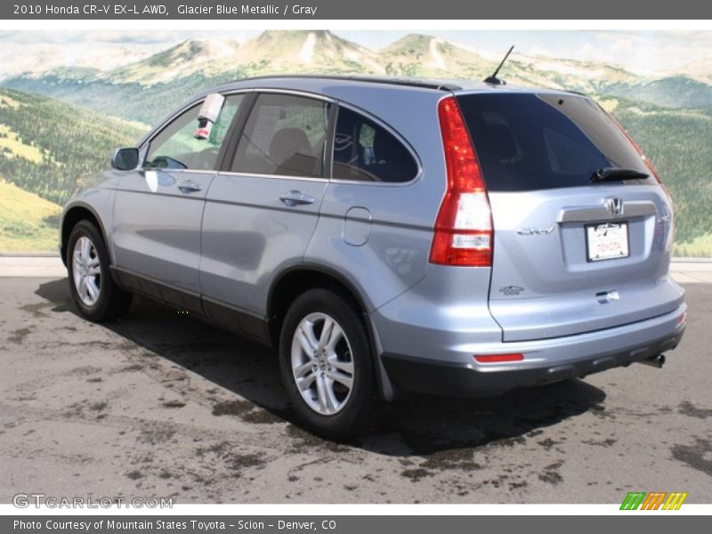 Glacier Blue Metallic / Gray 2010 Honda CR-V EX-L AWD