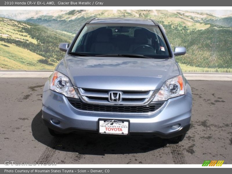 Glacier Blue Metallic / Gray 2010 Honda CR-V EX-L AWD