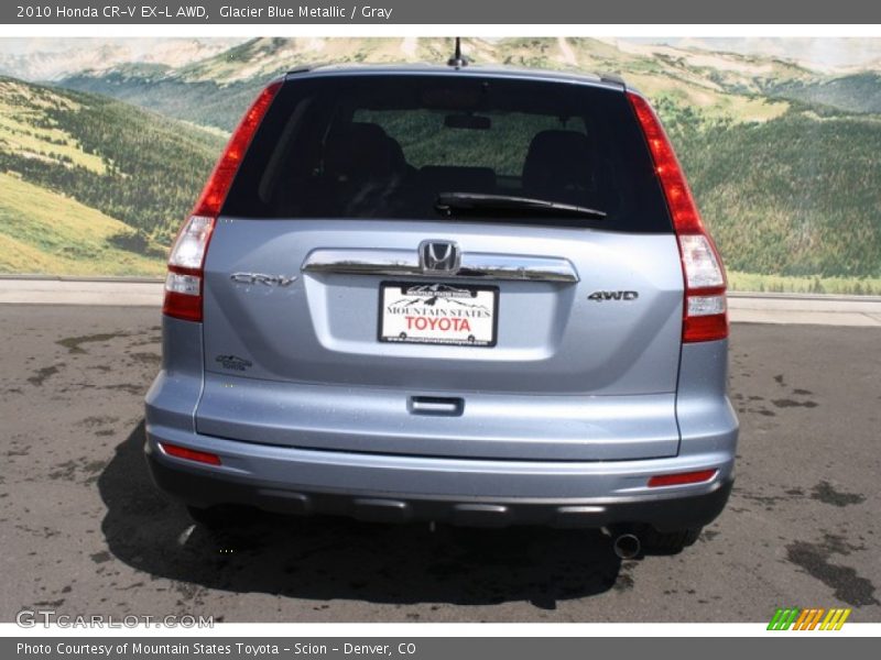 Glacier Blue Metallic / Gray 2010 Honda CR-V EX-L AWD
