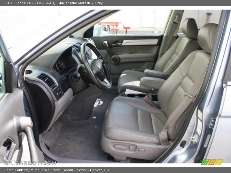Glacier Blue Metallic / Gray 2010 Honda CR-V EX-L AWD