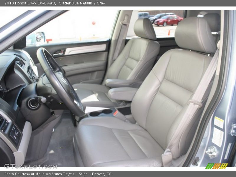 Glacier Blue Metallic / Gray 2010 Honda CR-V EX-L AWD