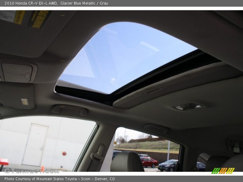 Glacier Blue Metallic / Gray 2010 Honda CR-V EX-L AWD