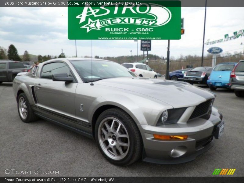 Vapor Silver Metallic / Black/Black 2009 Ford Mustang Shelby GT500 Coupe