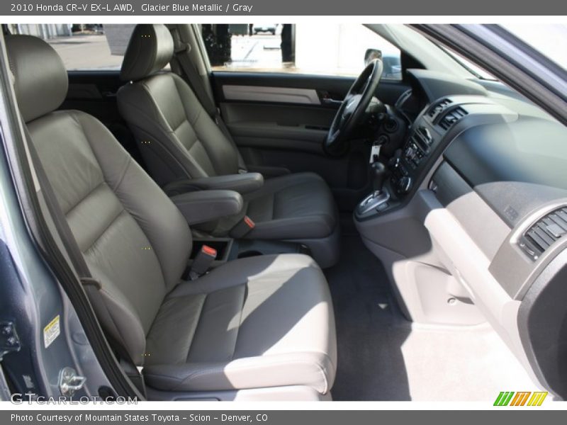 Glacier Blue Metallic / Gray 2010 Honda CR-V EX-L AWD