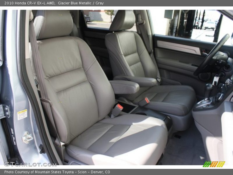 Glacier Blue Metallic / Gray 2010 Honda CR-V EX-L AWD