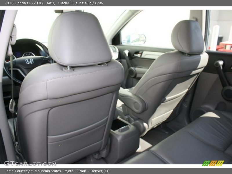 Glacier Blue Metallic / Gray 2010 Honda CR-V EX-L AWD