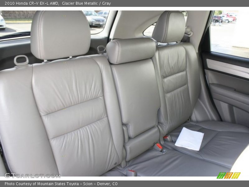 Glacier Blue Metallic / Gray 2010 Honda CR-V EX-L AWD