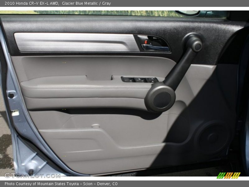 Glacier Blue Metallic / Gray 2010 Honda CR-V EX-L AWD