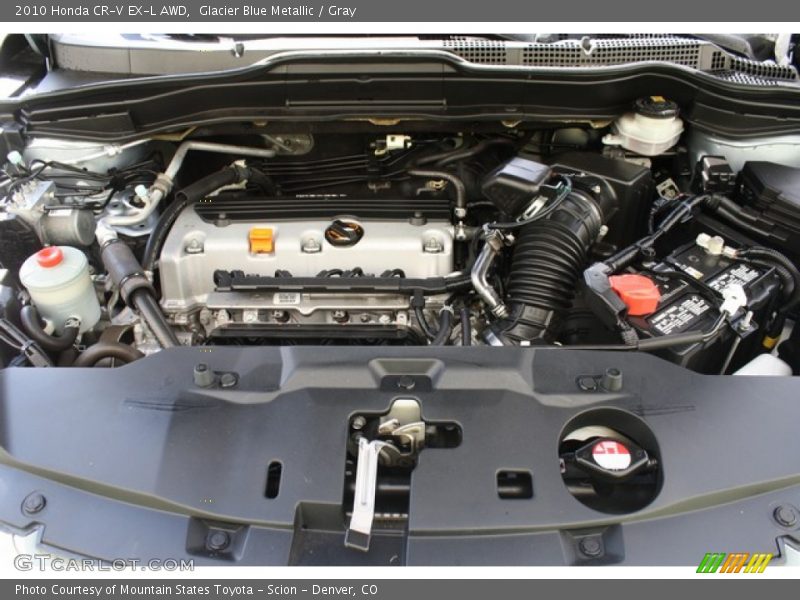Glacier Blue Metallic / Gray 2010 Honda CR-V EX-L AWD