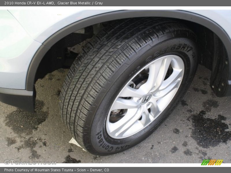 Glacier Blue Metallic / Gray 2010 Honda CR-V EX-L AWD