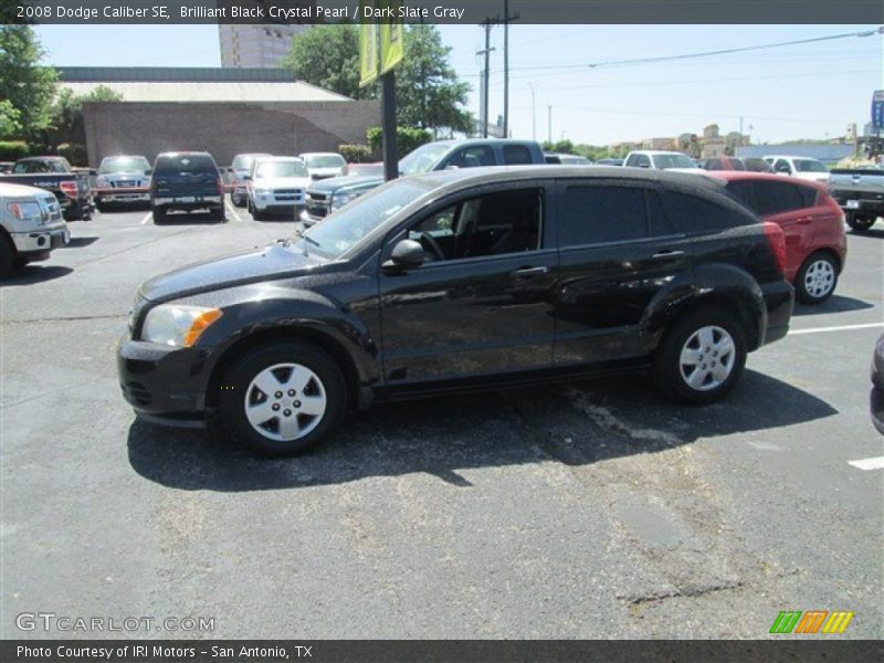 Brilliant Black Crystal Pearl / Dark Slate Gray 2008 Dodge Caliber SE