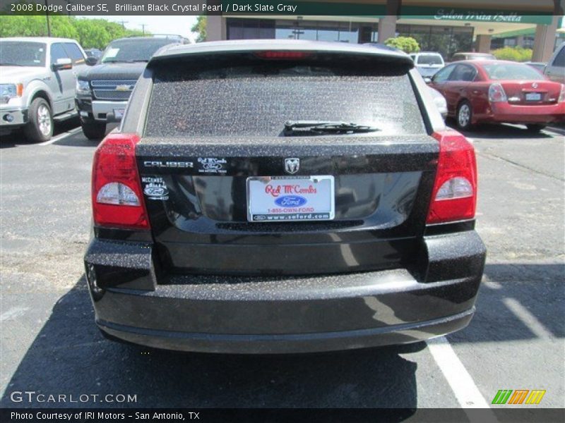 Brilliant Black Crystal Pearl / Dark Slate Gray 2008 Dodge Caliber SE