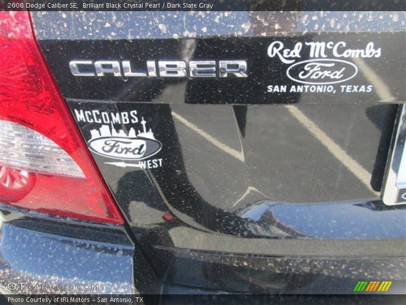 Brilliant Black Crystal Pearl / Dark Slate Gray 2008 Dodge Caliber SE