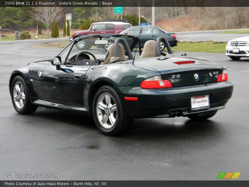 Oxford Green Metallic / Beige 2000 BMW Z3 2.3 Roadster