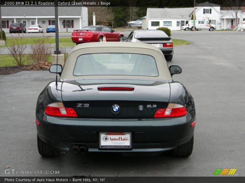 Oxford Green Metallic / Beige 2000 BMW Z3 2.3 Roadster