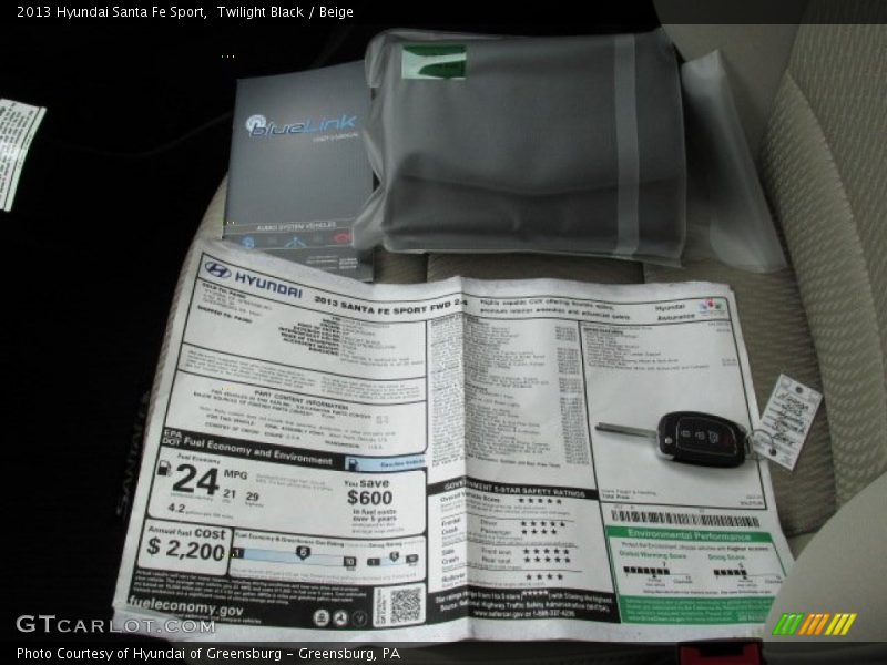 Twilight Black / Beige 2013 Hyundai Santa Fe Sport