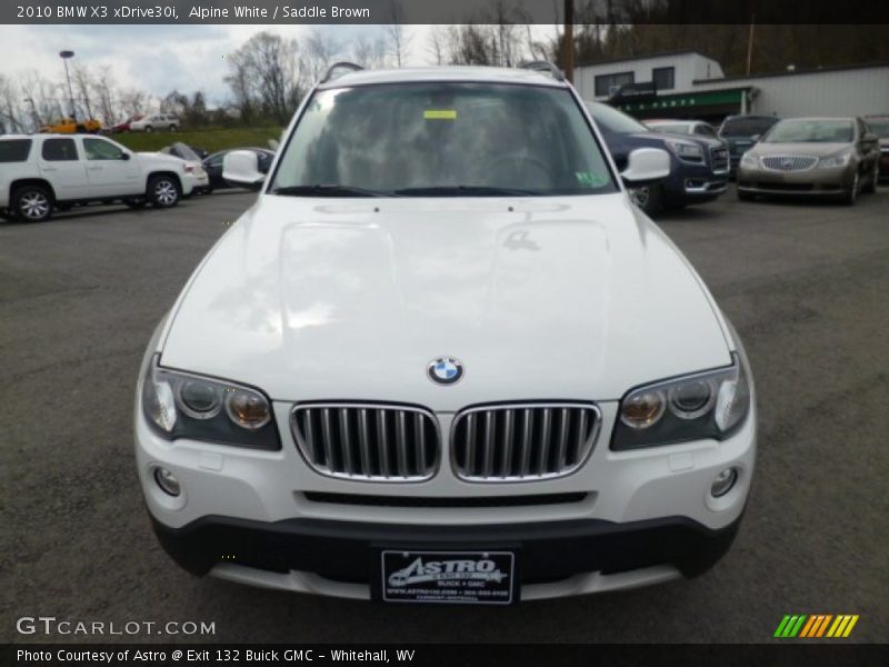 Alpine White / Saddle Brown 2010 BMW X3 xDrive30i