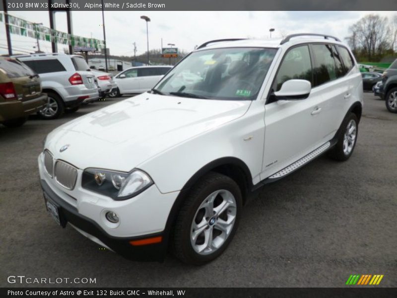 Alpine White / Saddle Brown 2010 BMW X3 xDrive30i