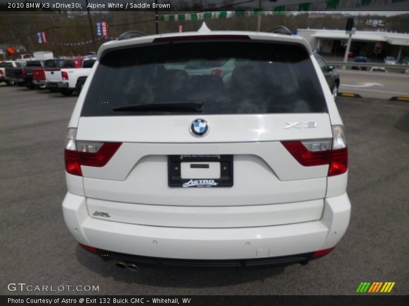 Alpine White / Saddle Brown 2010 BMW X3 xDrive30i