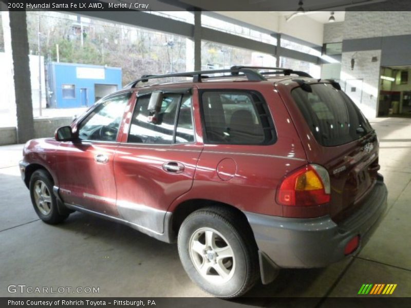 Merlot / Gray 2002 Hyundai Santa Fe LX AWD