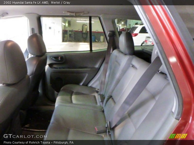 Merlot / Gray 2002 Hyundai Santa Fe LX AWD