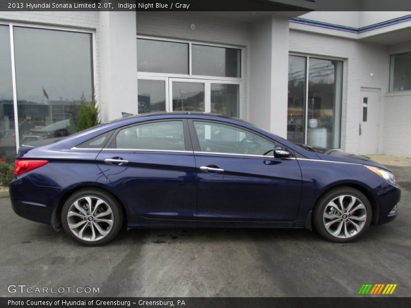 Indigo Night Blue / Gray 2013 Hyundai Sonata Limited 2.0T