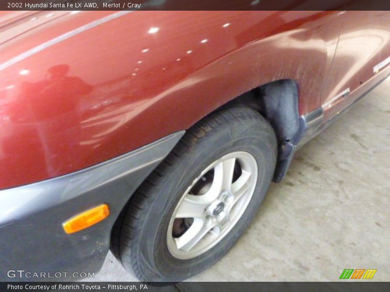 Merlot / Gray 2002 Hyundai Santa Fe LX AWD