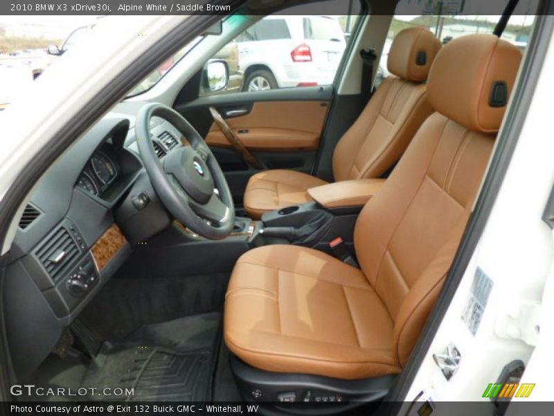 Alpine White / Saddle Brown 2010 BMW X3 xDrive30i
