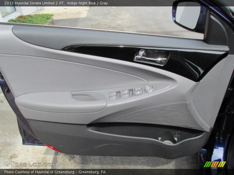 Indigo Night Blue / Gray 2013 Hyundai Sonata Limited 2.0T