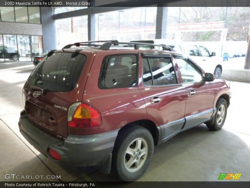 Merlot / Gray 2002 Hyundai Santa Fe LX AWD