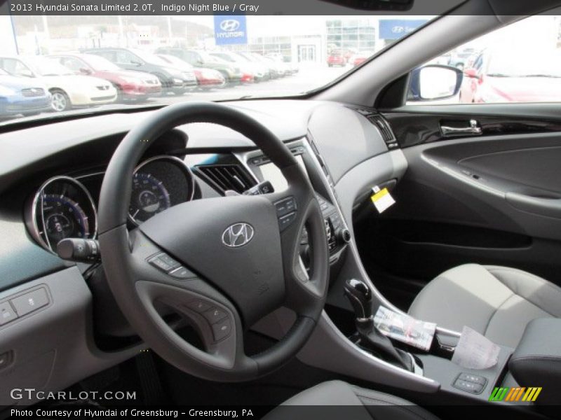 Indigo Night Blue / Gray 2013 Hyundai Sonata Limited 2.0T