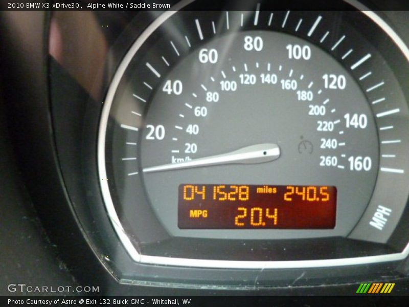 Alpine White / Saddle Brown 2010 BMW X3 xDrive30i