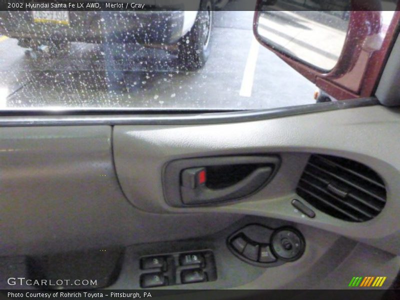 Merlot / Gray 2002 Hyundai Santa Fe LX AWD