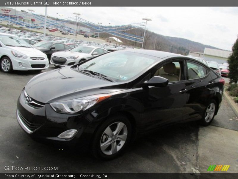 Midnight Black / Beige 2013 Hyundai Elantra GLS