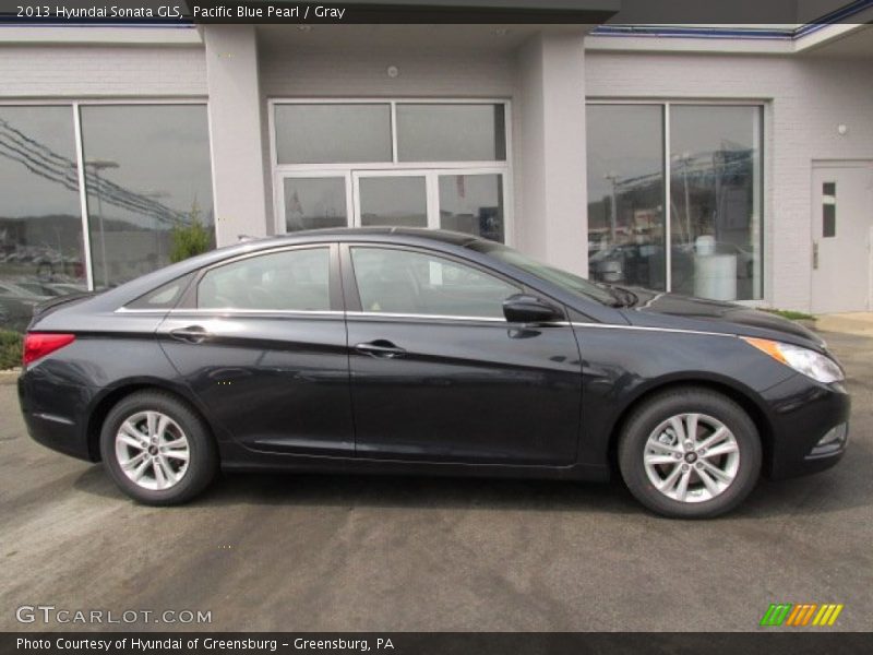 Pacific Blue Pearl / Gray 2013 Hyundai Sonata GLS