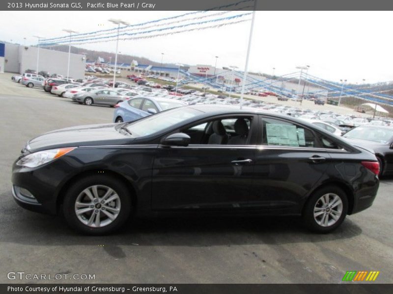 Pacific Blue Pearl / Gray 2013 Hyundai Sonata GLS